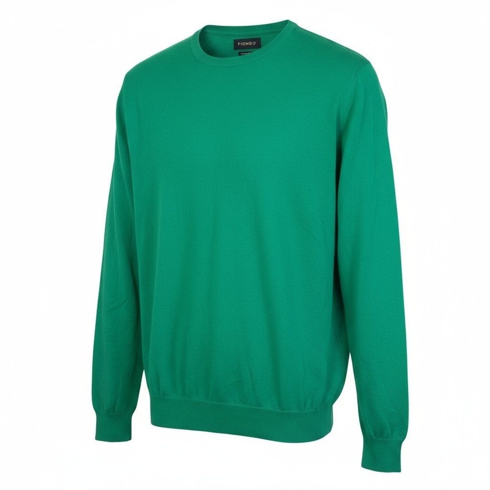 MP Massimo Piombo Men XXL Pima Cotton Knit Sweater Crew Neck Green Pullover NWT - Picture 2 of 6